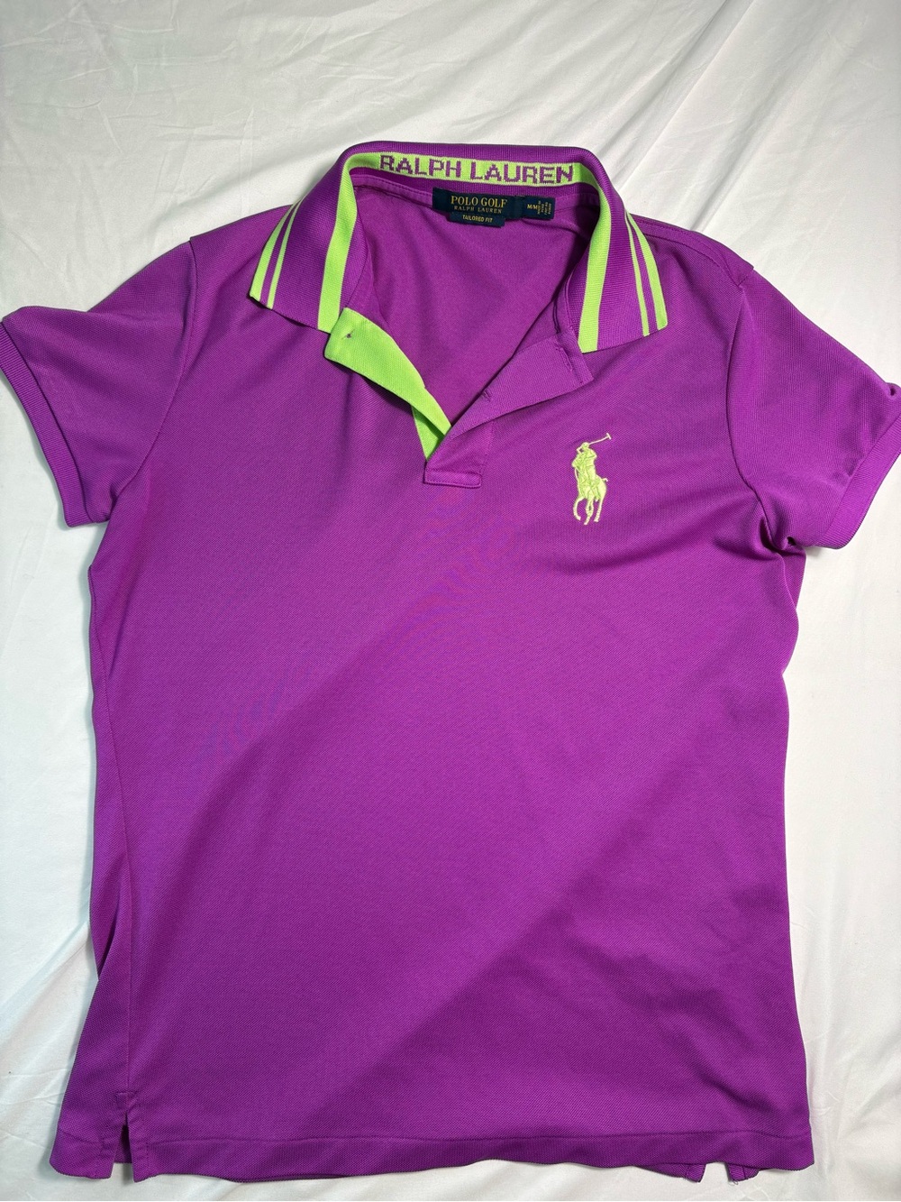 Polo golf ralph lauren bright pink size M women’s stretch pima cotton shirt